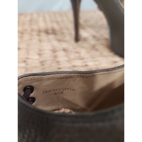 L.A.M.B. Retro Style Peep Toe/Open Toe High Heels with Lace Up - Picture 7 of 9